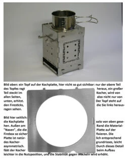 Expedition Gear 26 Firebox Kochplatte Für Firebox -Boil Plate